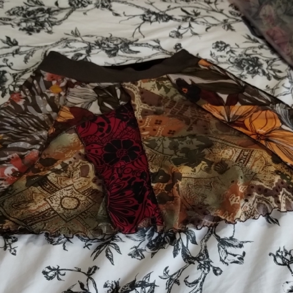 Floral Patchwork Skirt